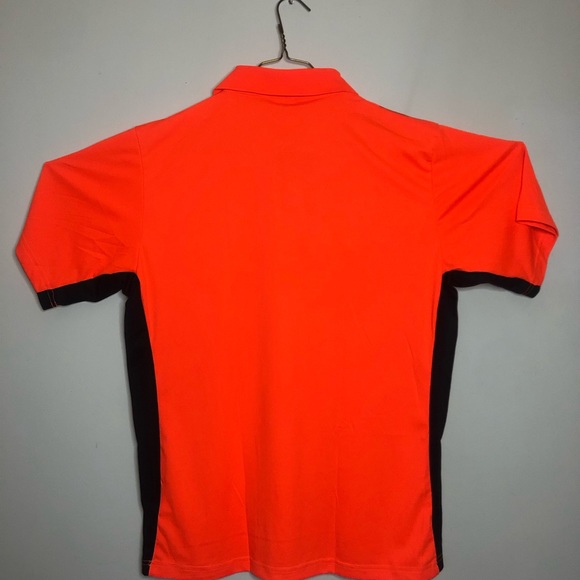 Sport-Dri Regular Fit Men’s Black & Orange Short Sleeve Activewear Athletic Top - Picture 2 of 6